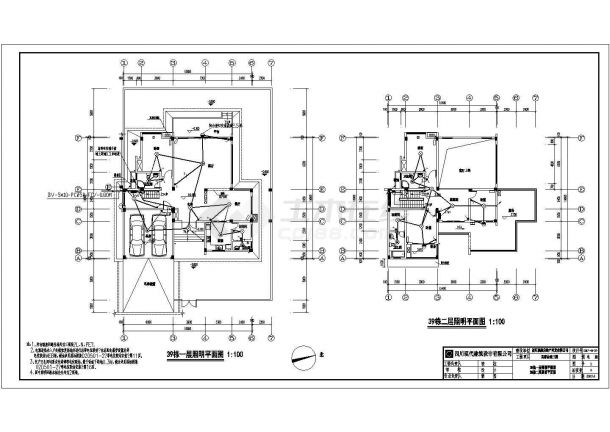 某地框架三层自建房屋电气施工设计图-图一