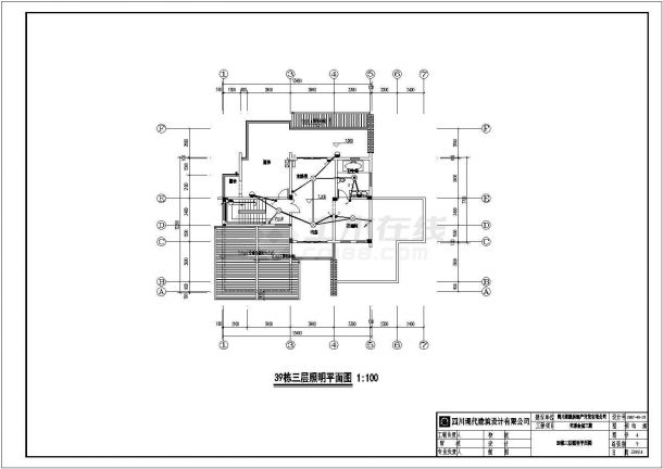 某地框架三层自建房屋电气施工设计图-图二
