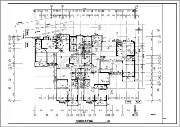 安徽某二十八层住宅楼给排水设计图-图二