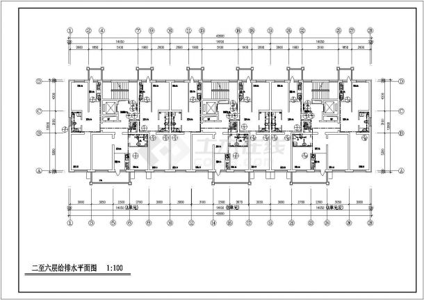 哈尔滨某十六层住宅楼室内给排水施工图设计-图二
