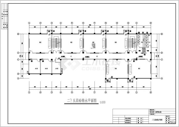【四川】4435㎡某六层教学综合楼给排水设计施工图-图二