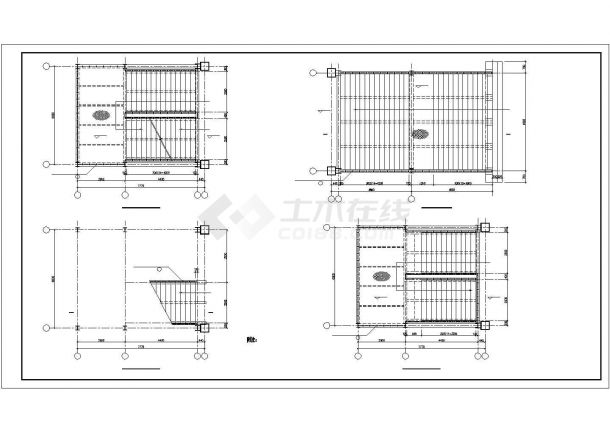 新增室外钢楼梯结构CAD布置图-图一