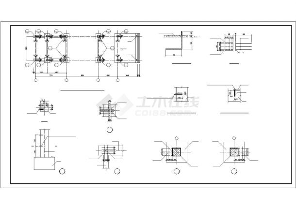 新增室外钢楼梯结构CAD布置图-图二