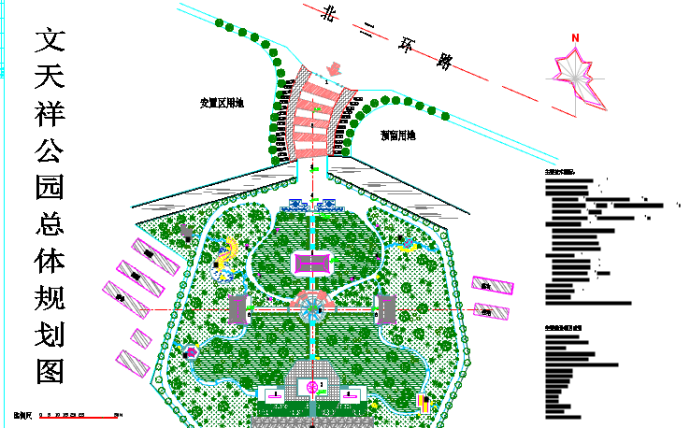 某地小型文天祥公园景观总体规划图_图1