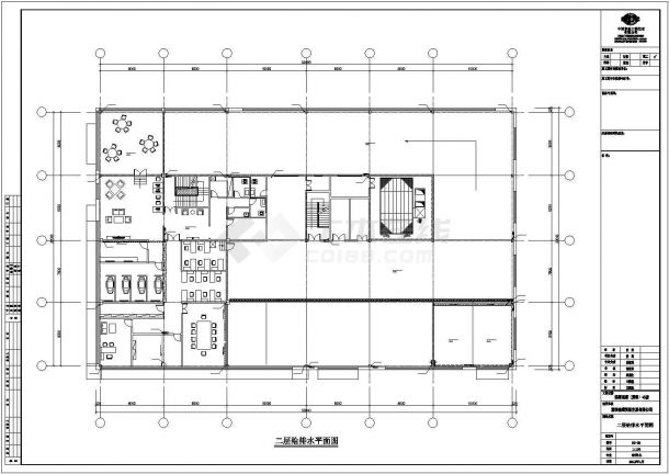二层4s店给排水设计平面图及系统图-图二