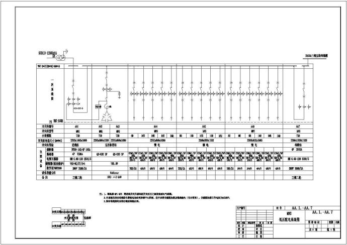 某地工业园厂房低压配电系统图(共3张）_图1