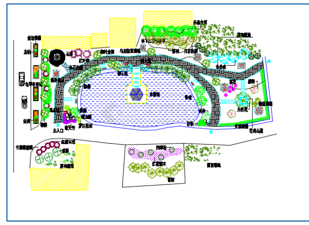 某地区小游园绿化园林规划设计详图-图一