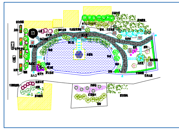 某地区小游园绿化园林规划设计详图_图1