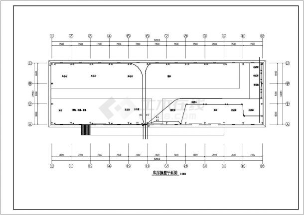  Water supply and drainage and electrical construction drawing of a steel structure workshop - Figure 2