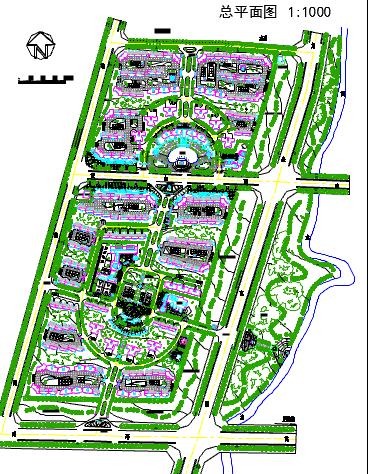 某地小型龙苑新村修建性详细规划总平面图