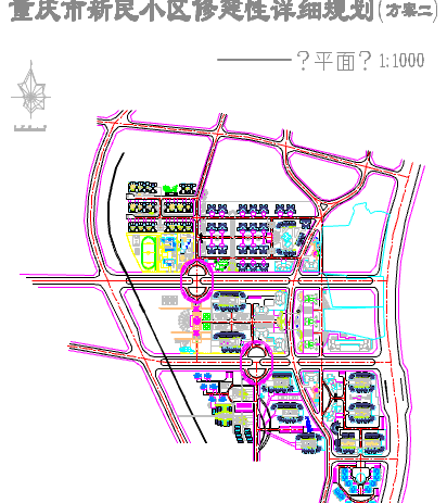 某地区修建性详细景观规划总平面图-图一