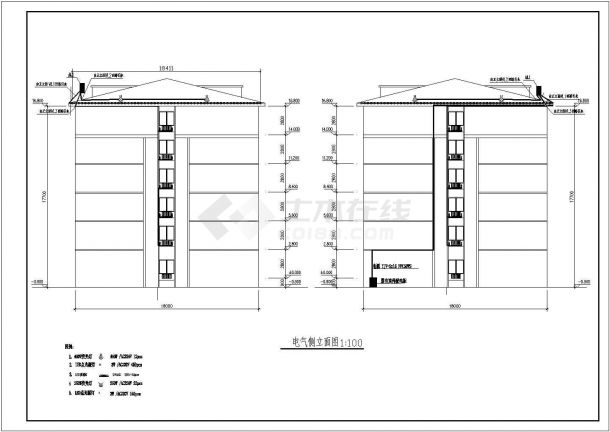 某地区一公寓楼电器设计施工总图纸-图二