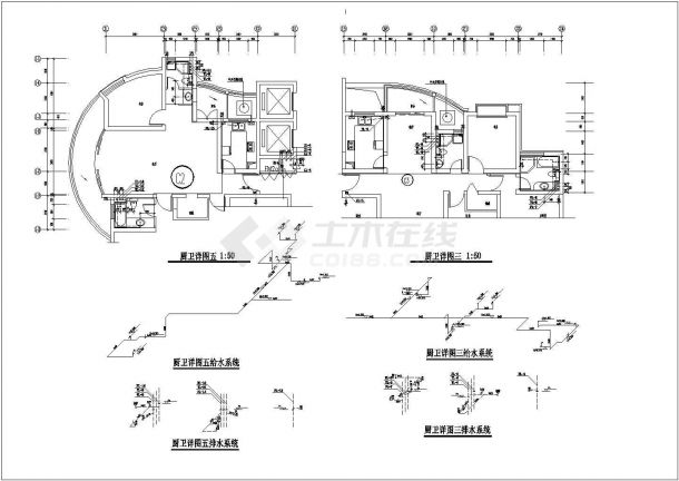 某地区二十六层住宅楼给排水施工图-图一