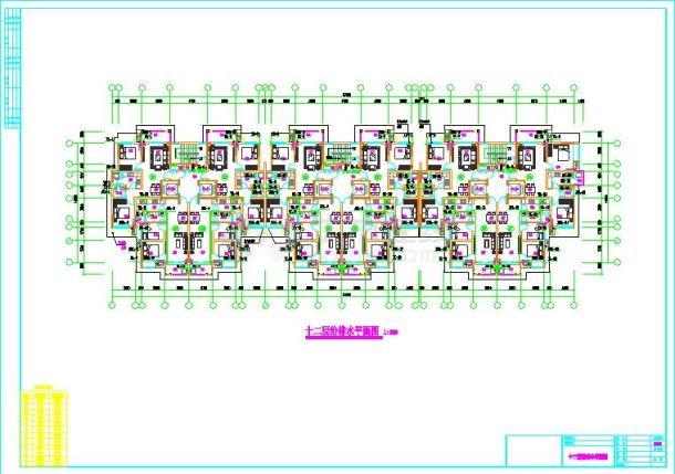 某地区高层住宅楼给排水施工设计图-图一