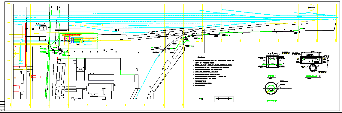 某地区工程给水管道穿铁路设计施工图