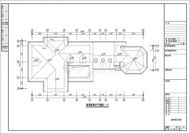 某地区三层墅全套给排水设计施工图-图一