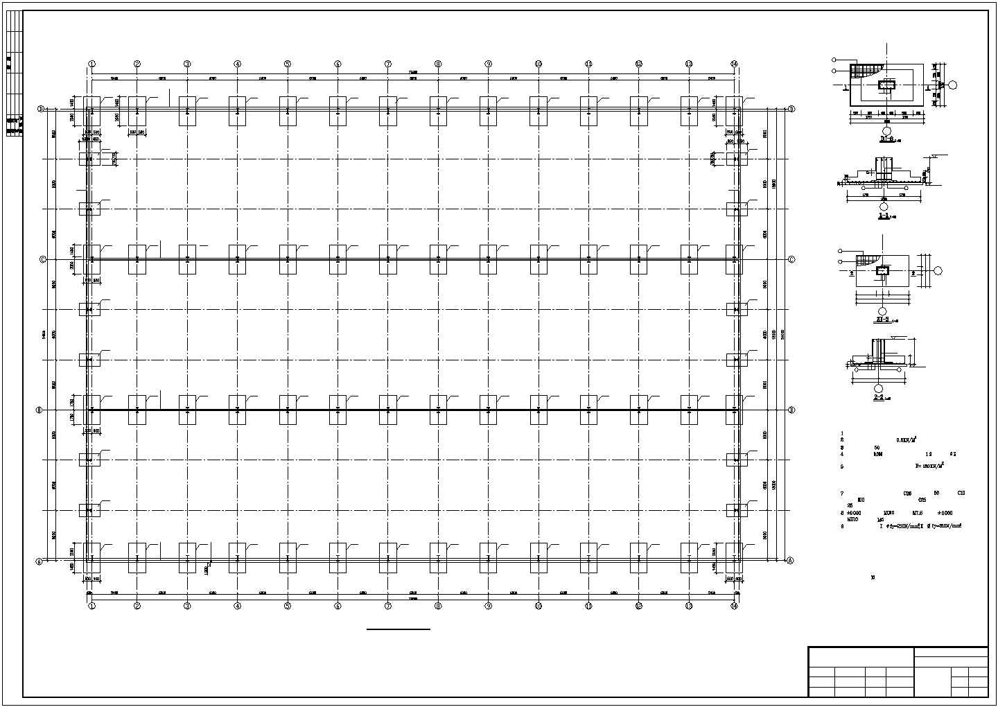 湖南某18米跨单层钢结构机械厂房结构图