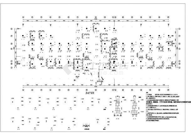 某公安局办公楼建筑结构设计图纸（框架结构）-图二