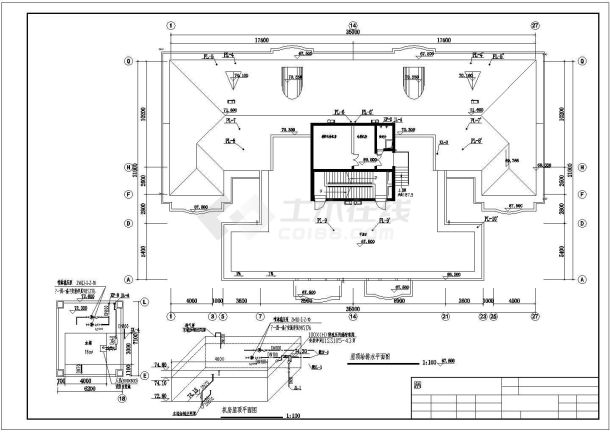 高层商场、住宅室内给排水及消防系统施工图-图一