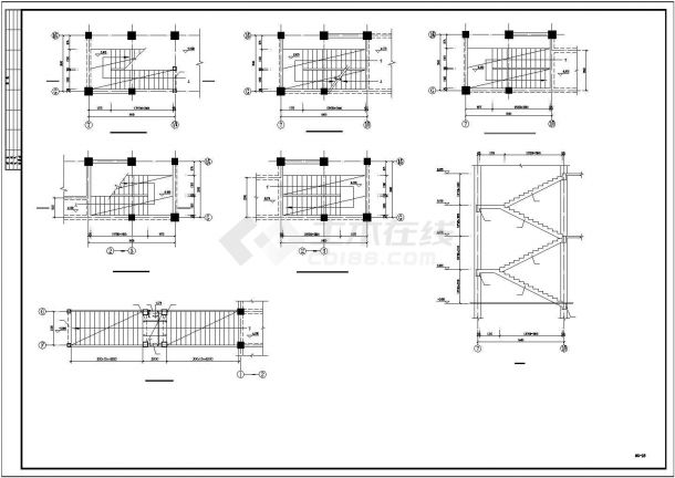 3层钢筋砼框架结构高档会所结构施工设计图-图二