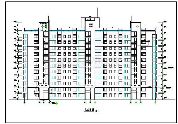 高层住宅楼建筑施工图（共11张）-图二