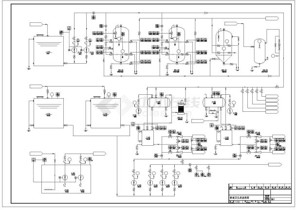 离子交换管道及仪表流程给排水施工图-图一