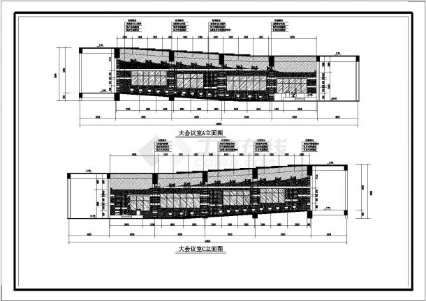 某大学阶梯大会议室建筑施工图（共6张）-图二