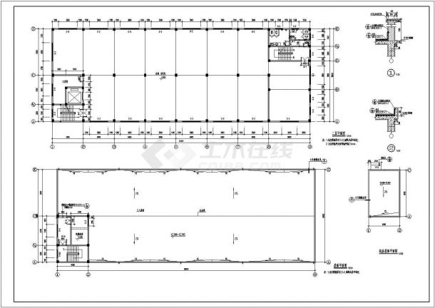 某2098平方米泽进二期C型车间建筑方案图（高15.6米）-图二