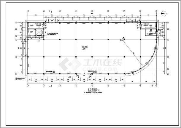 某7099平方米五层框架结构改造车间建筑施工图（高26.9米）-图一