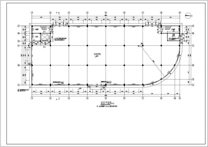 某7099平方米五层框架结构改造车间建筑施工图（高26.9米）_图1