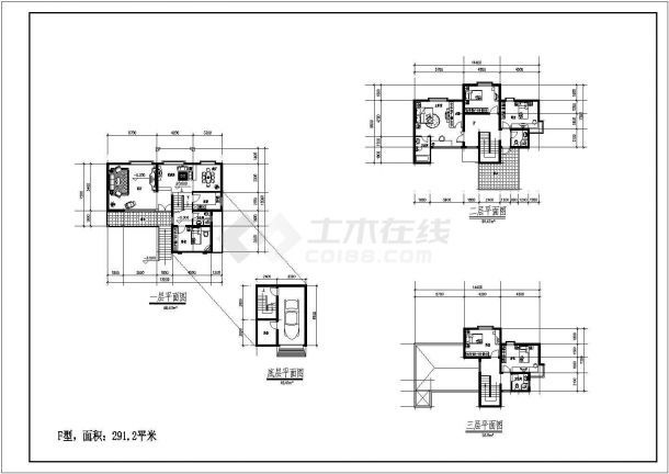 某地二层私人别墅建筑设计施工图（13.20*07.20）-图一