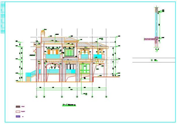 某乡村别墅建筑设计施工图（12.00*16.50）-图二