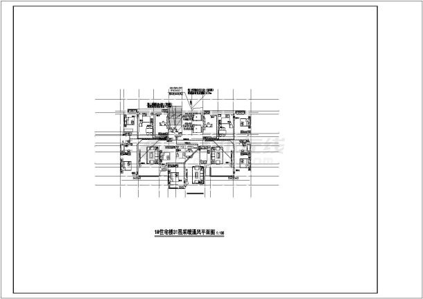 [江苏]55000㎡三十一层酒店住宅综合建筑空调通风及防排烟系统设计施工图（含采暖设计）-图一