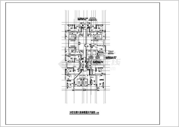 [江苏]55000㎡三十一层酒店住宅综合建筑空调通风及防排烟系统设计施工图（含采暖设计）-图二