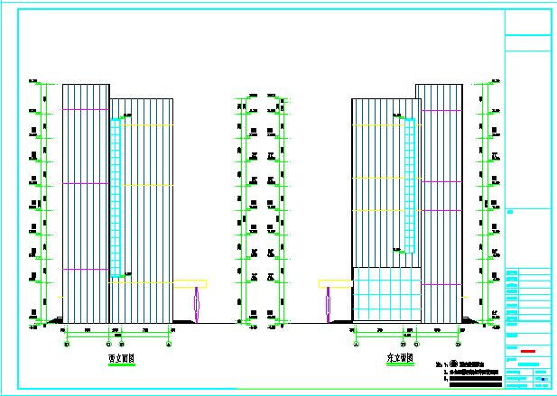 某8层混凝土框架检测中心建筑结构施工图（无地下室）