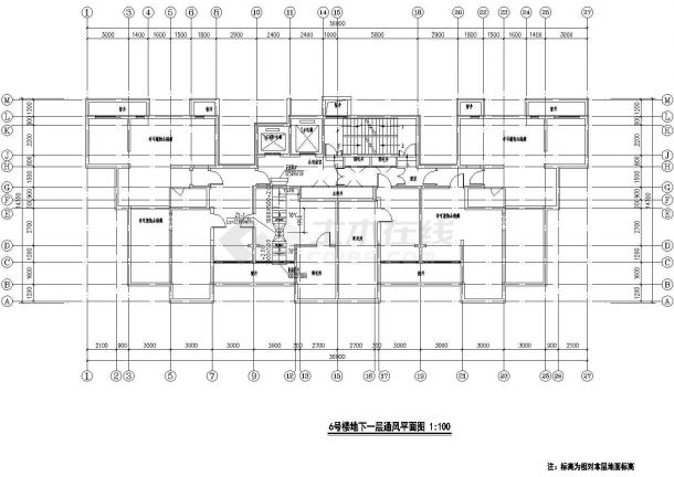 【山东】二十七层高层住宅建筑采暖通风系统设计施工图-图二