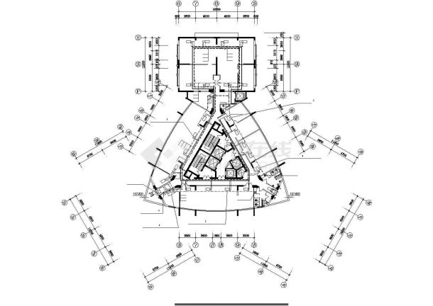 高层办公楼舒适性空调系统设计施工图（风冷热泵）-图二