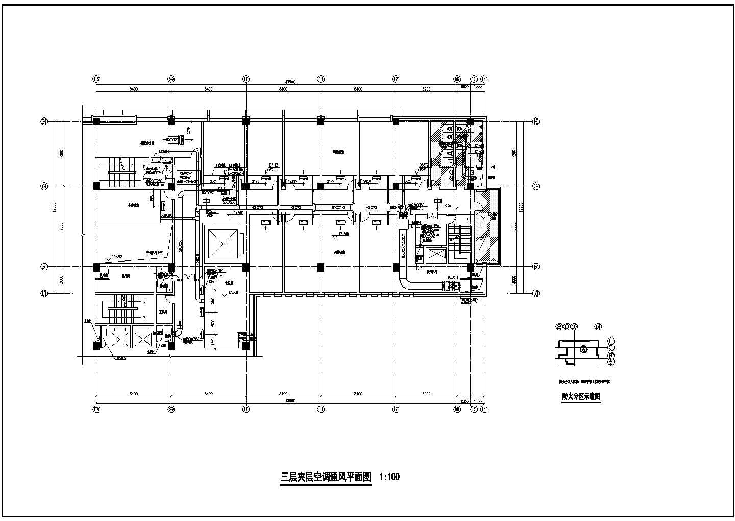 [浙江]26000㎡五层办公楼空调及通风排烟设计施工图（空气源热泵VRF系统）