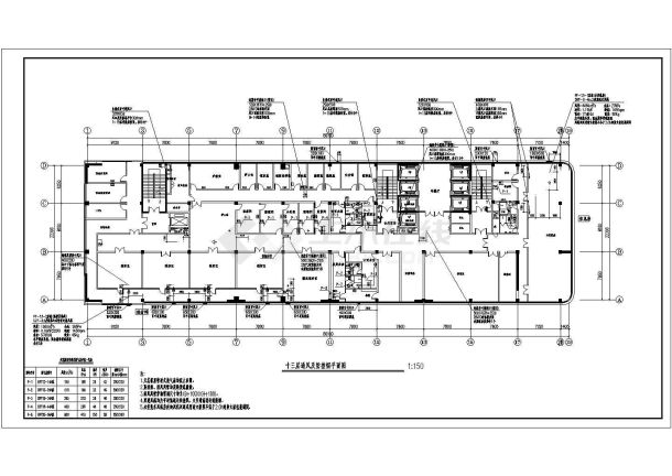 [安徽]60616㎡十五层医院办公楼通风空调及防排烟系统设计施工图（医用风机盘管）-图二