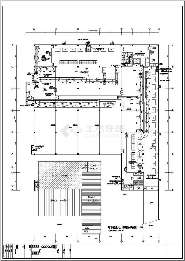 [长沙]三层办公楼空调通风防排烟系统设计施工图-图一