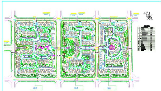 某地小型地住宅小区总平面投标方案图-图一