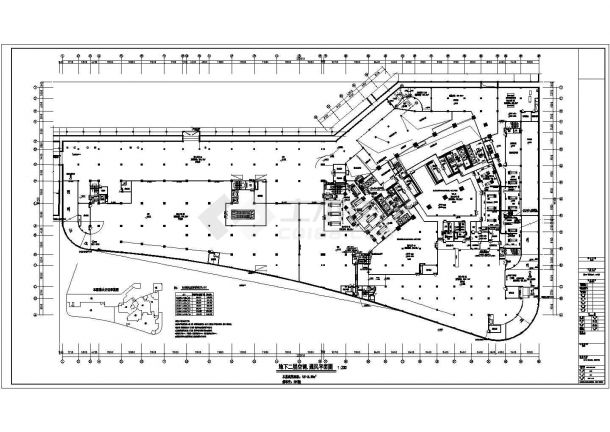 【湖南】国际广场超高层建筑地下室、裙房暖通设计施工图-图一