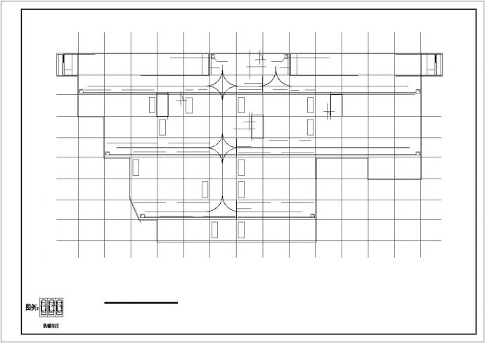 4834㎡某办公楼地下车库建筑设计方案图_图1