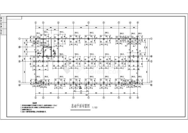 五层框架结构工业厂房全套结构图-图一
