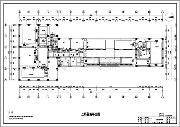 某地工业厂区水环热泵设计施工图纸-图二