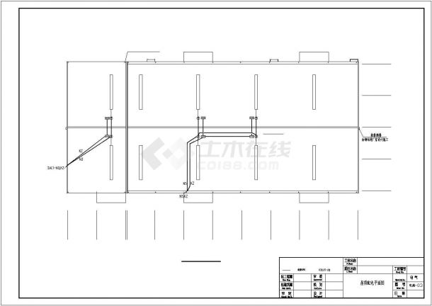 河北某3443㎡单层建筑涂材工场电气施工图（火灾危险类别为戊类）-图一