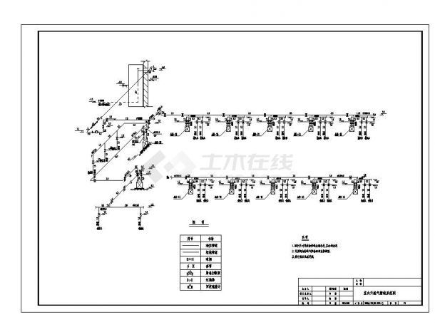 某城市学校食堂天然气工程结构设计CAD参考详图-图二