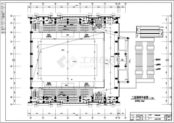 [甘肃]2300㎡二层小型综合体育馆强弱电系统施工图纸-图一