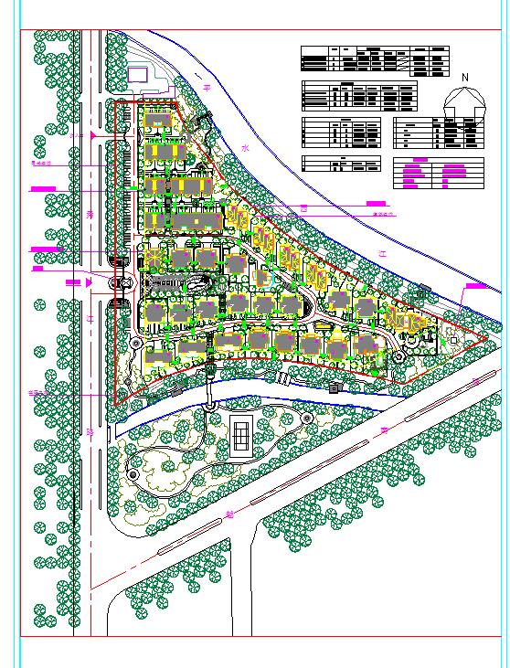 某地区高档小区园林景观设计总平面图