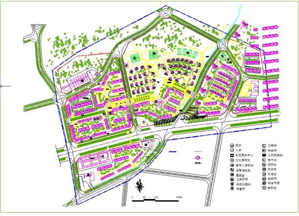 某地区小型新城小区园林景观规划图-图一